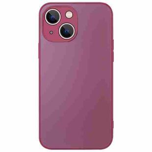 For iPhone 14 Plus AG Frosted Sweatproof Shockproof Phone Case(Plum Purple)