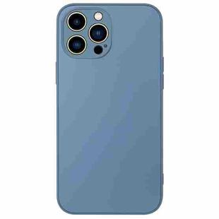 For iPhone 14 Pro Max AG Frosted Sweatproof Shockproof Phone Case(Navy Blue)