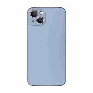 For iPhone 14 Electroplating AG Frosted Phone Case(Sierra Blue)