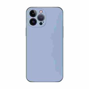 For iPhone 14 Pro Max Electroplating AG Frosted Phone Case(Sierra Blue)