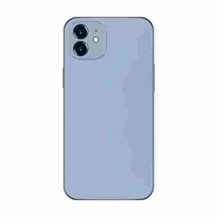 For iPhone 12 Electroplating AG Frosted Phone Case(Sierra Blue)