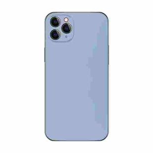 For iPhone 12 Pro Electroplating AG Frosted Phone Case(Sierra Blue)