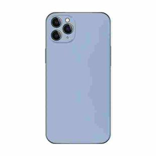 For iPhone 12 Pro Max Electroplating AG Frosted Phone Case(Sierra Blue)