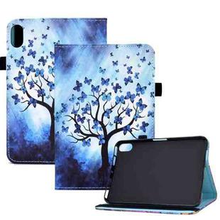 For iPad 10th Gen 10.9 2022 Colored Drawing Stitching Elastic Band  Smart Leather Tablet Case(Butterfly Tree)