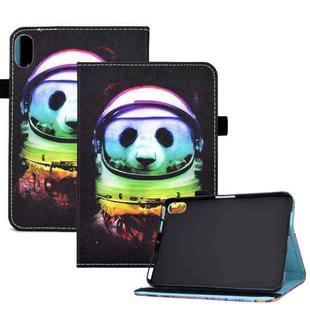 For iPad 10th Gen 10.9 2022 Colored Drawing Stitching Elastic Band  Smart Leather Tablet Case(Space Bear)