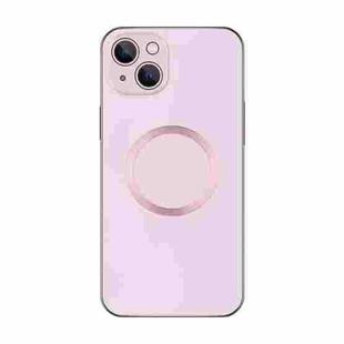 For iPhone 13 Electroplating AG Frosted Magsafe Phone Case(Pink)