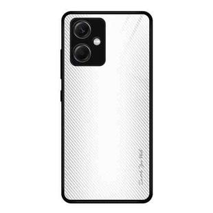 For Xiaomi Redmi Note 12 China Texture Gradient Glass TPU Phone Case(White)