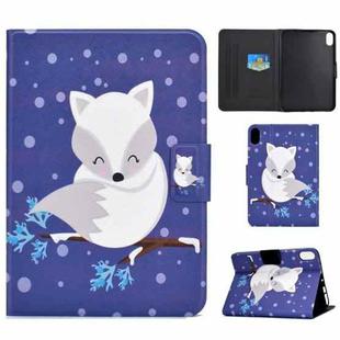 For iPad 10th Gen 10.9 2022 Electric Pressed Colored Drawing Smart Leather Tablet Case(Arctic Fox)