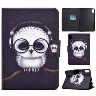 For iPad 10th Gen 10.9 2022 Electric Pressed Colored Drawing Smart Leather Tablet Case(Spectacled Cat)