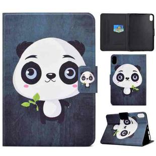 For iPad 10th Gen 10.9 2022 Electric Pressed Colored Drawing Smart Leather Tablet Case(Panda)