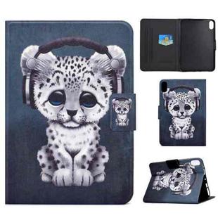 For iPad 10th Gen 10.9 2022 Electric Pressed Colored Drawing Smart Leather Tablet Case(Music Leopard)