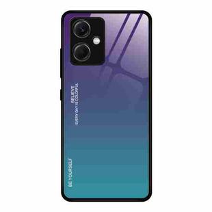 For Xiaomi Redmi Note 12 China Gradient Color Glass Phone Case(Aurora Blue)