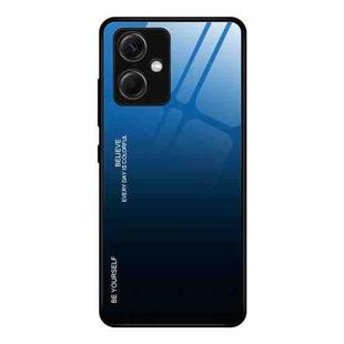 For Xiaomi Redmi Note 12 China Gradient Color Glass Phone Case(Blue Black)