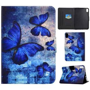 For iPad 10th Gen 10.9 2022 Electric Pressed Colored Drawing Smart Leather Tablet Case(Retro Butterfly)
