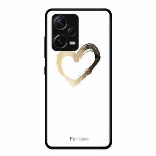For Xiaomi Redmi Note 12 Pro+ China Colorful Painted Glass Phone Case(Golden Love)