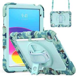 For iPad 2025 / 2022 Silicone + PC Full Body Protection Tablet Case(Blue Camouflage)
