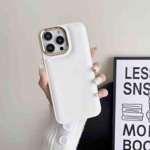 For iPhone 13 Pro Max Cushion Liquid Silicone Phone Case(White)
