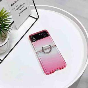 For Samsung Galaxy Z Flip4 5G Gradient Color Ring Holder Fold Phone Case(Gradient Pink)