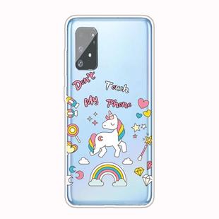 For Galaxy A91 / S10 Lite 2020 Shockproof Painted Transparent TPU Protective Case(Unicorn)