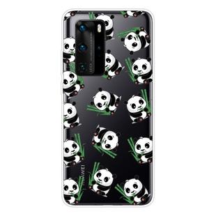 For Huawei P40 Shockproof Painted Transparent TPU Protective Case(Panda)