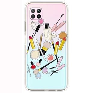 For Huawei P40 Lite Shockproof Painted Transparent TPU Protective Case(Cosmetic)