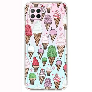 For Huawei P40 Lite Shockproof Painted Transparent TPU Protective Case(Ice Cream)