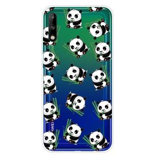 For Huawei P40 Lite E Shockproof Painted Transparent TPU Protective Case(Panda)