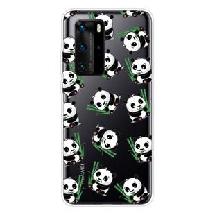 For Huawei P40 Pro Shockproof Painted Transparent TPU Protective Case(Panda)