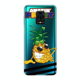 For Xiaomi Redmi Note 9S Shockproof Painted Transparent TPU Protective Case(Pineapple)