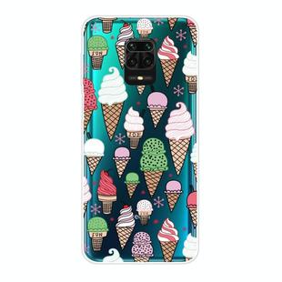 For Xiaomi Redmi Note 9S Shockproof Painted Transparent TPU Protective Case(Ice Cream)