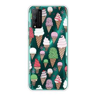 For Huawei Honor Play 4T Pro Shockproof Painted Transparent TPU Protective Case(Ice Cream)