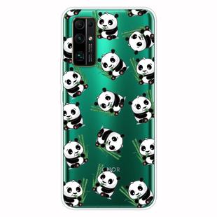 For Huawei Honor 30 Pro Shockproof Painted Transparent TPU Protective Case(Panda)