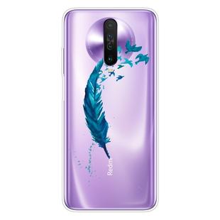 For Xiaomi Redmi K30 Shockproof Painted Transparent TPU Protective Case(Feather)