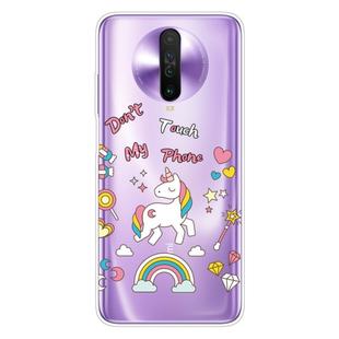 For Xiaomi Redmi K30 Shockproof Painted Transparent TPU Protective Case(Unicorn)