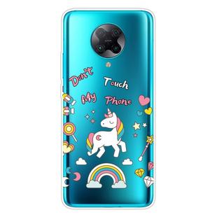 For Xiaomi Redmi K30 Pro Shockproof Painted Transparent TPU Protective Case(Unicorn)