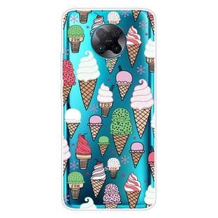 For Xiaomi Redmi K30 Pro Shockproof Painted Transparent TPU Protective Case(Ice Cream)