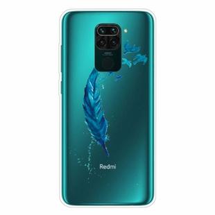 For Xiaomi Redmi Note 9 Shockproof Painted Transparent TPU Protective Case(Feather)