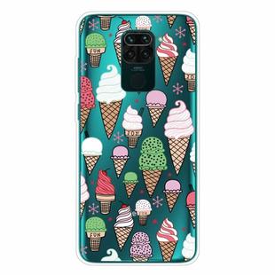 For Xiaomi Redmi Note 9 Shockproof Painted Transparent TPU Protective Case(Ice Cream)