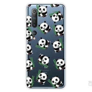 For Xiaomi Mi 10 5G Shockproof Painted Transparent TPU Protective Case(Panda)