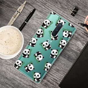 For OnePlus 8 Shockproof Painted Transparent TPU Protective Case(Panda)