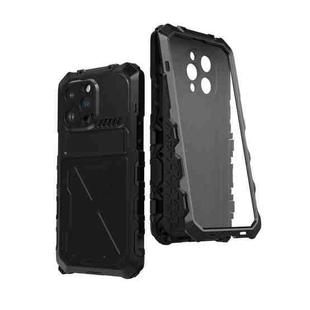 For iPhone 14 Plus R-JUST Life Waterproof Dustproof Shockproof Phone Case(Black)