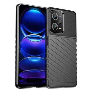 For Xiaomi Redmi Note 12 Pro 5G China Thunderbolt Shockproof TPU Protective Soft Phone Case(Black)