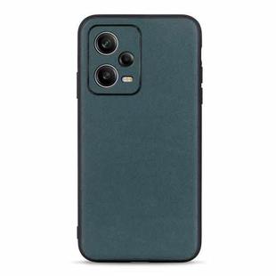 For Xiaomi Redmi Note 12 Pro 5G China Sheep Texture Genuine Leather Shockproof Phone Case(Green)