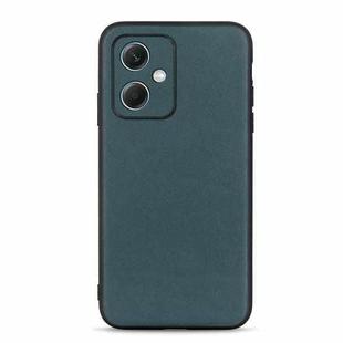 For Xiaomi Redmi Note 12 China Sheep Texture Genuine Leather Shockproof Phone Case(Green)