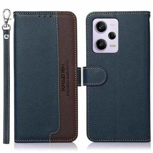For Xiaomi Redmi Note 12 Pro+ China KHAZNEH Litchi Texture Leather RFID Phone Case(Blue)