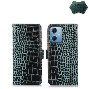 For Xiaomi Redmi Note 12 China Crocodile Top Layer Cowhide Leather Phone Case(Green)