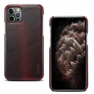 For iPhone 12 Pro Max Denior Oil Wax Cowhide Phone Case(Red)