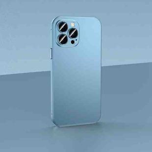 For iPhone 14 Plus Skin Feel Frosted Metal Phone Case(Blue)