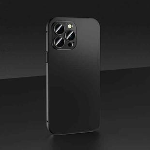 For iPhone 14 Pro Skin Feel Frosted Metal Phone Case(Black)