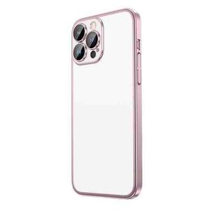 For iPhone 14 Plus Extremely Dazzling Frosted Electroplating Phone Case(Pink)